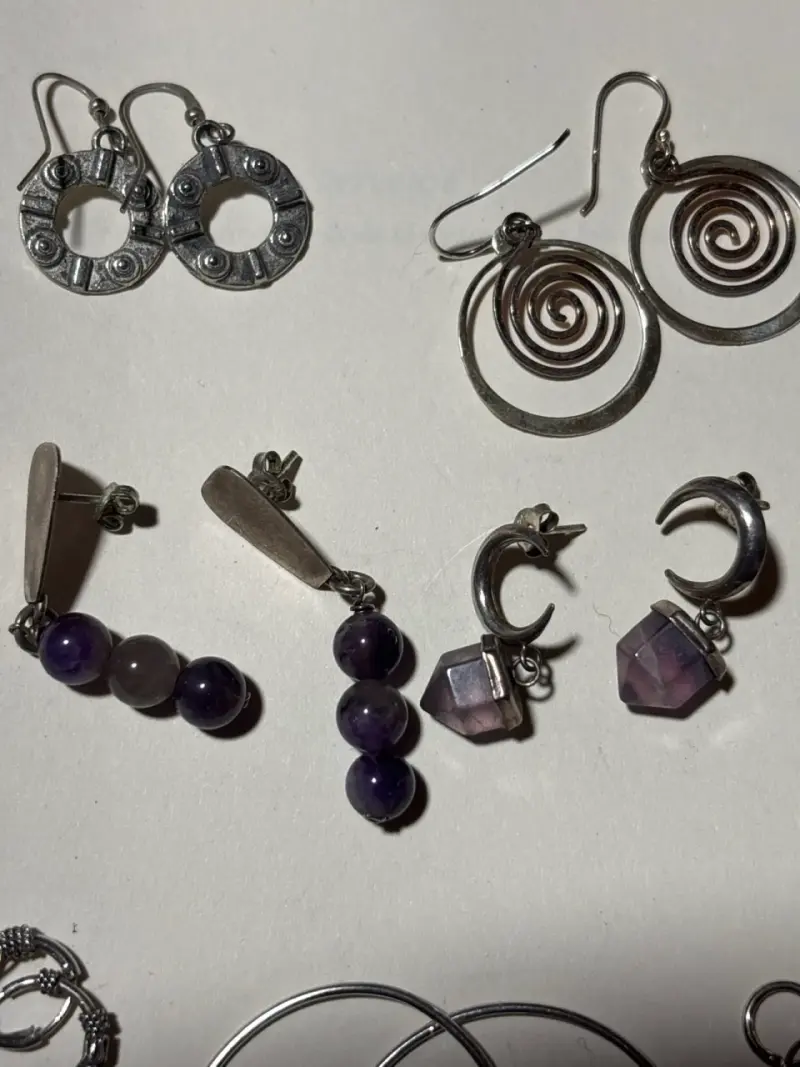 Aros variados en plata - 3