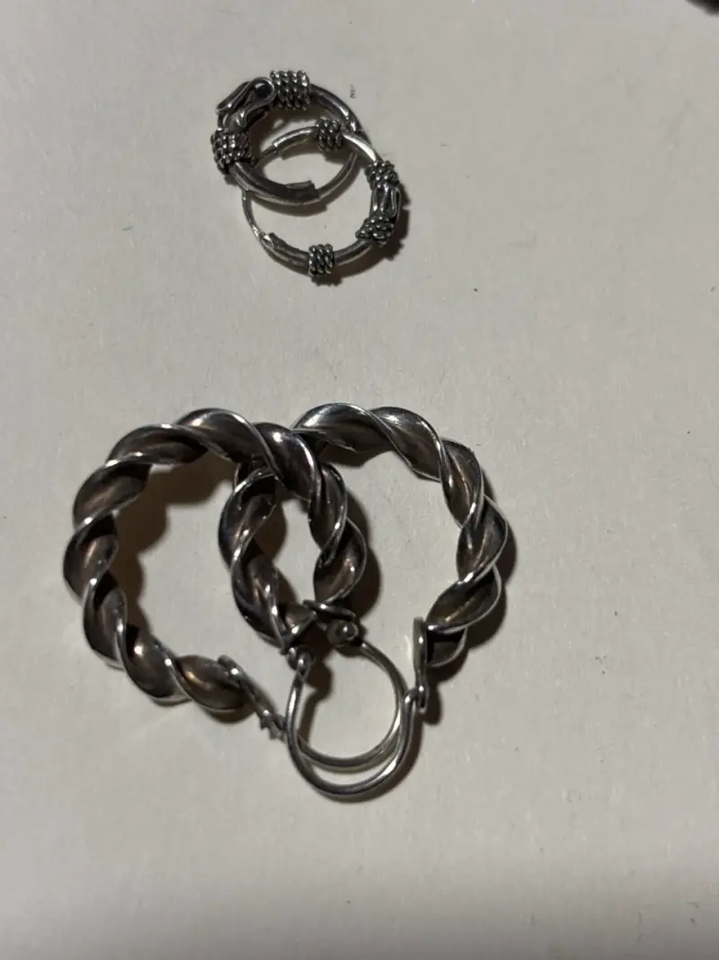 Aros variados en plata - 4