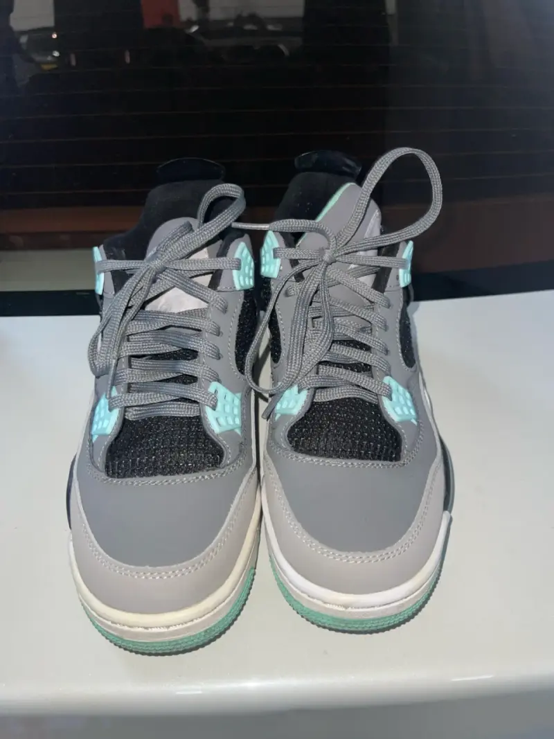 Zapatillas JORDAN Retro4,  grises/ menta - 3