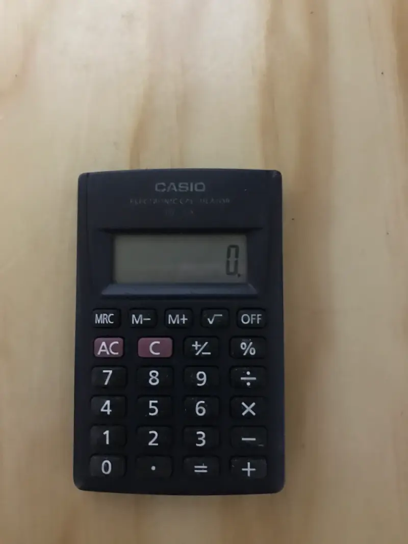 Calculadora Casio electrónica negra del 1998