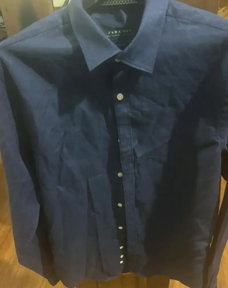 Camisa Zara Hombre Azul - 1