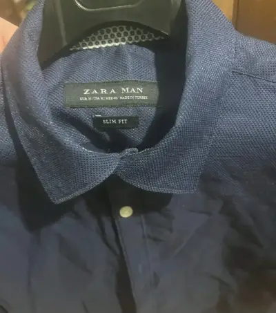 Camisa Zara Hombre Azul - miniatura 2