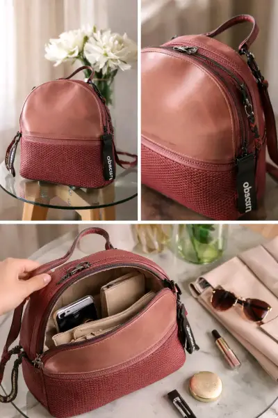 Mochila pequeña craquelada - miniatura 1