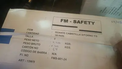 Guantes de Cabretilla de trabajo blancos - miniatura 6
