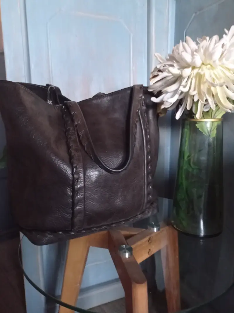 Bolso de cuero marrón - 1