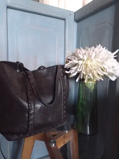 Bolso de cuero marrón - miniatura 2