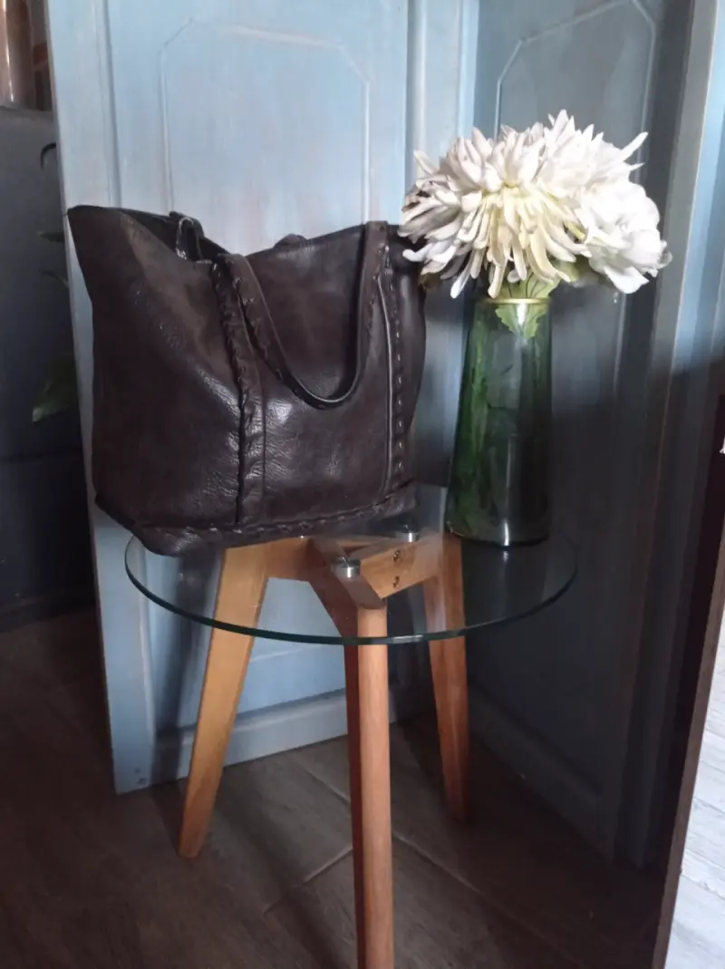 Bolso de cuero marrón - 3