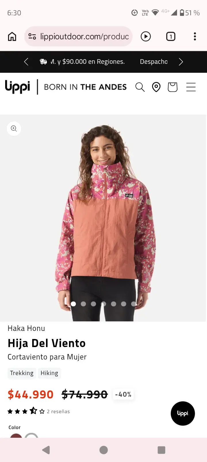 Cortaviento Haka Honu para Mujer - 1