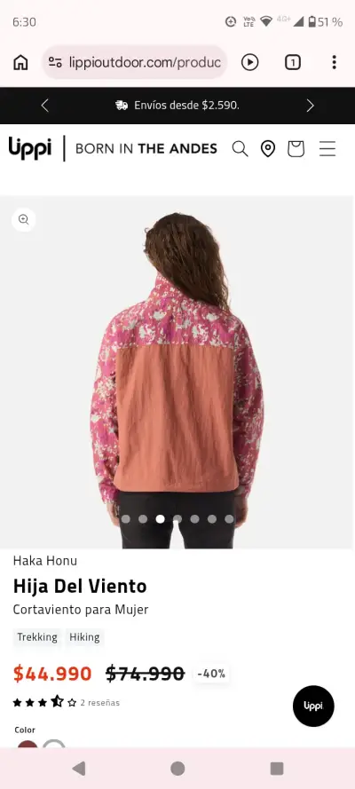 Cortaviento Haka Honu para Mujer - miniatura 2