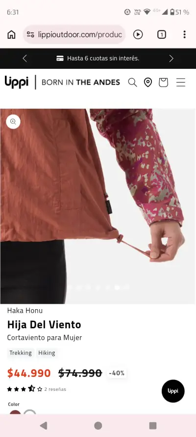 Cortaviento Haka Honu para Mujer - miniatura 3