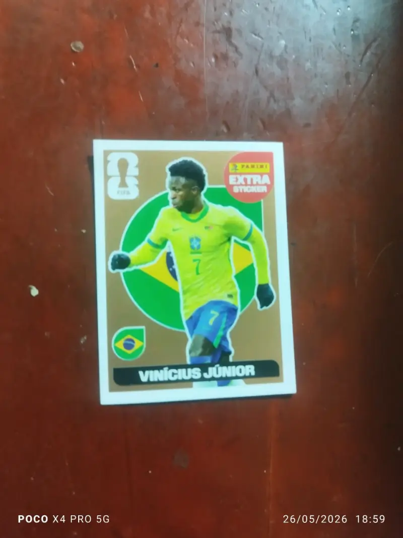 Lámina Panini Vinicius Junior extra 2026 - 2