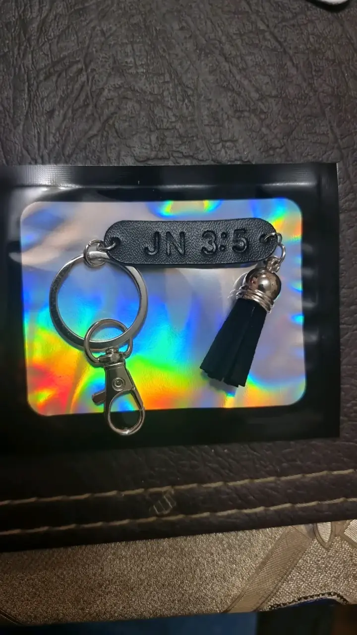 Llavero de cuero con borla, personalizable - 2