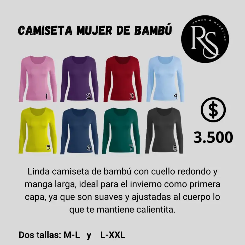 Camiseta mujer de bambú
