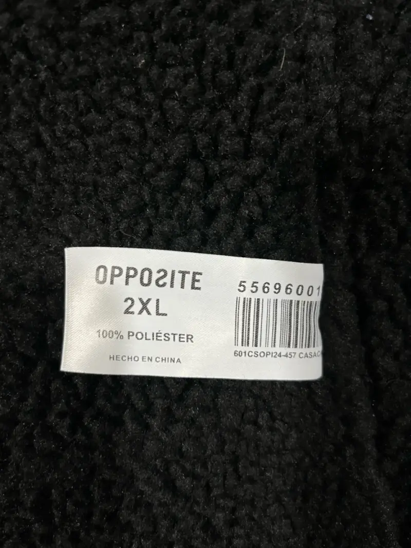 Chaqueta negra de cuero con forro - 3