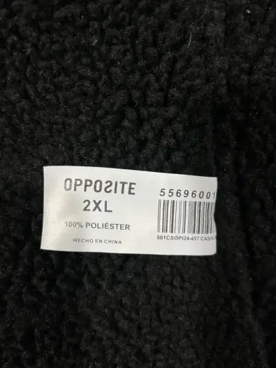 Chaqueta negra de cuero con forro - miniatura 3