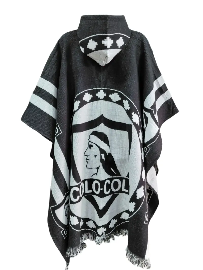 Poncho Colo-Colo negro y blanco - 2