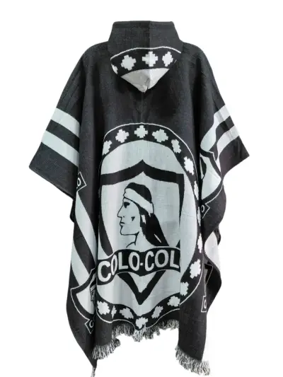Poncho Colo-Colo negro y blanco - miniatura 2