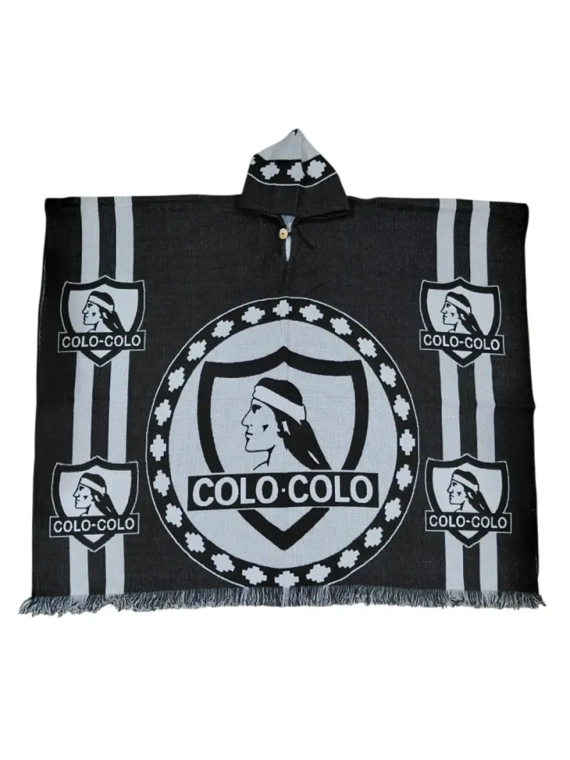 Poncho Colo-Colo negro y blanco - 3