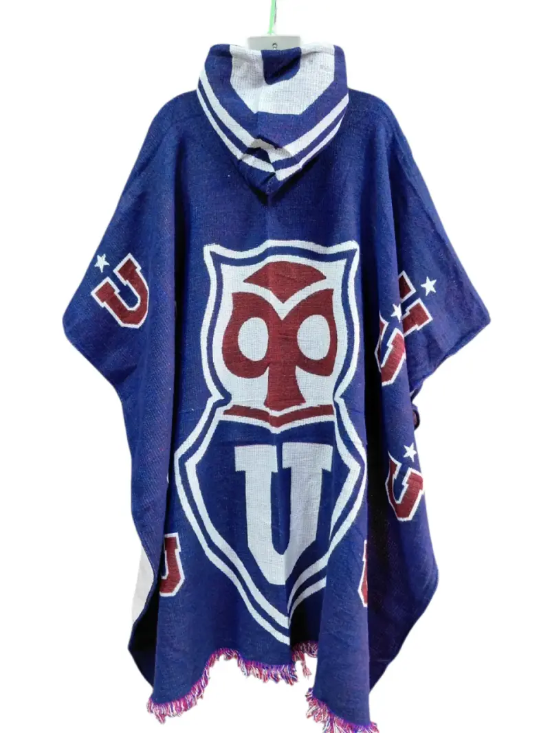 Poncho Universidad de Chile lana de alpaca, - 2