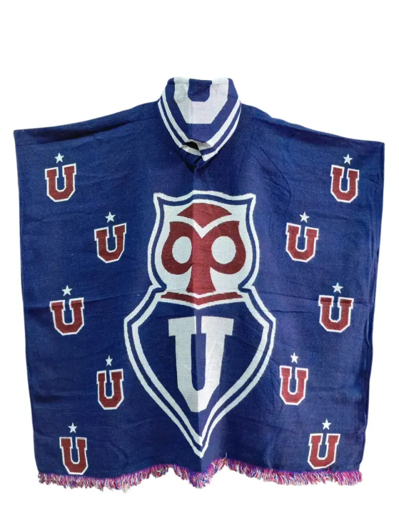 Poncho Universidad de Chile lana de alpaca, - 3