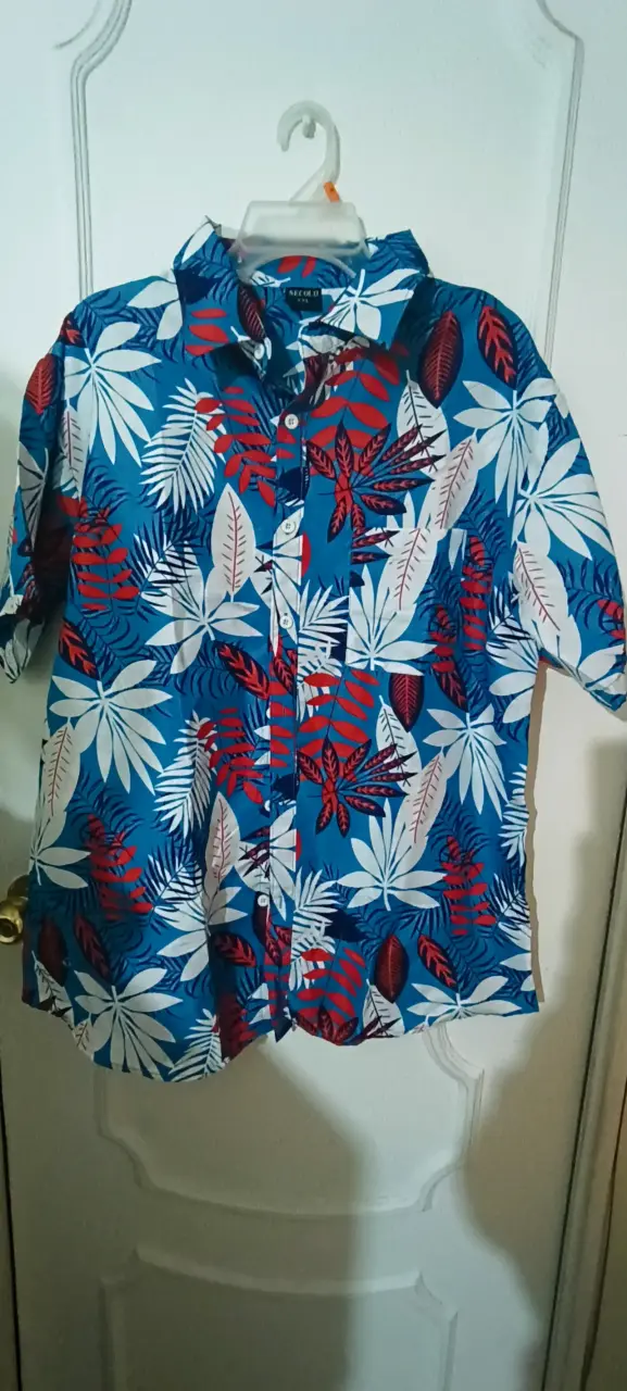 Camisa Guayabera l azul estampada - 2