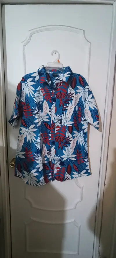 Camisa Guayabera l azul estampada - miniatura 4