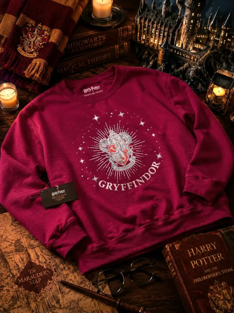 Polerón Gryffindor bordó estampado