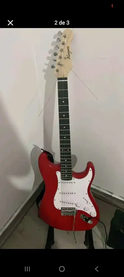 Guitarra eléctrica roja Alaguez - miniatura 1