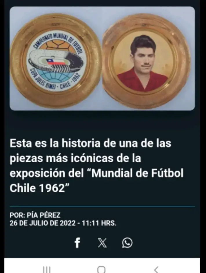 ANTIGUEDAD RECUERDO MUNDIAL FUTBOL CHILE 1962 - 3