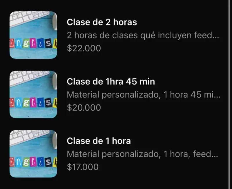 Clases particulares de inglés - 2