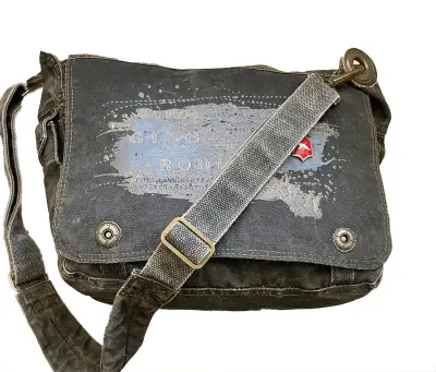 Bolso Bandolera Tela Marca Gino Rodinis Unisex - miniatura 1