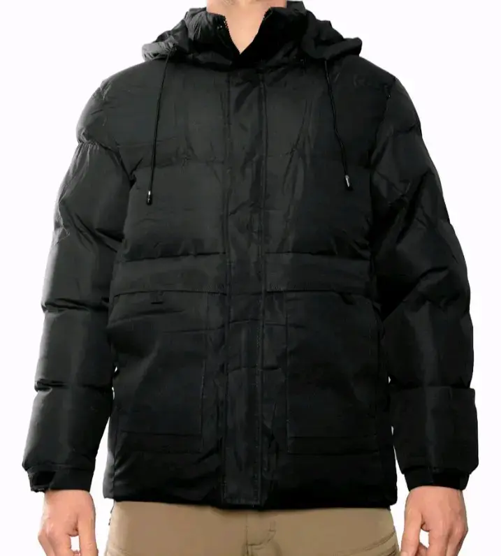 Parka negra acolchada y ultra térmica talla M - 4