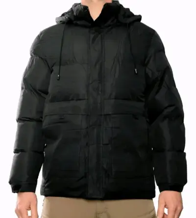 Parka negra acolchada y ultra térmica talla M - miniatura 4