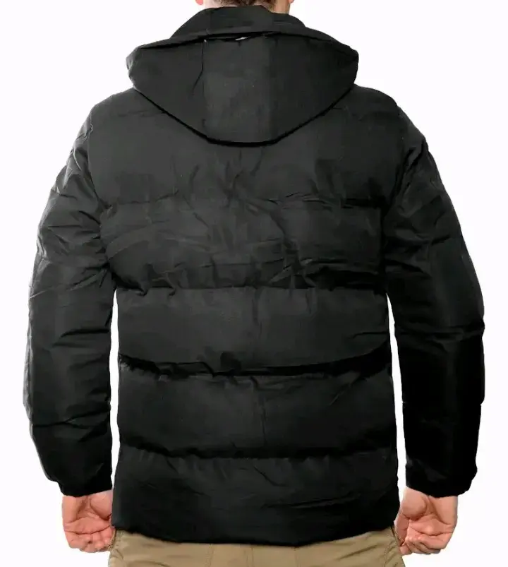 Parka negra acolchada y ultra térmica talla M - 5