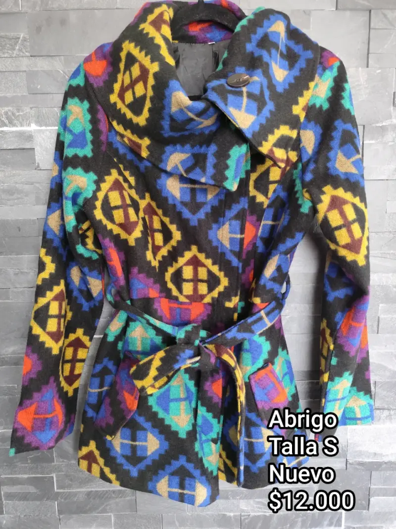 Abrigo estampado multicolor