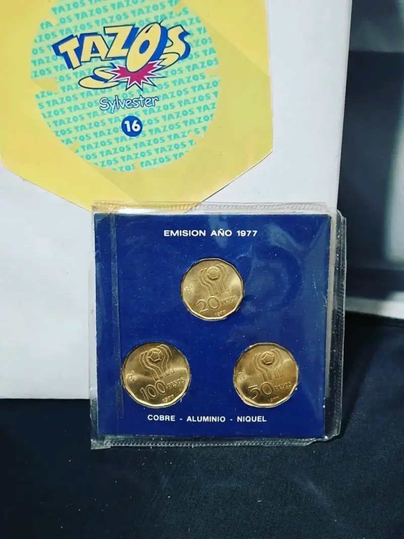 Set de monedas del Mundial Futbol Argentina 1977 - 1