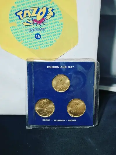 Set de monedas del Mundial Futbol Argentina 1977 - miniatura 1