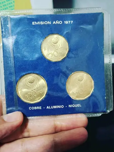 Set de monedas del Mundial Futbol Argentina 1977 - miniatura 3