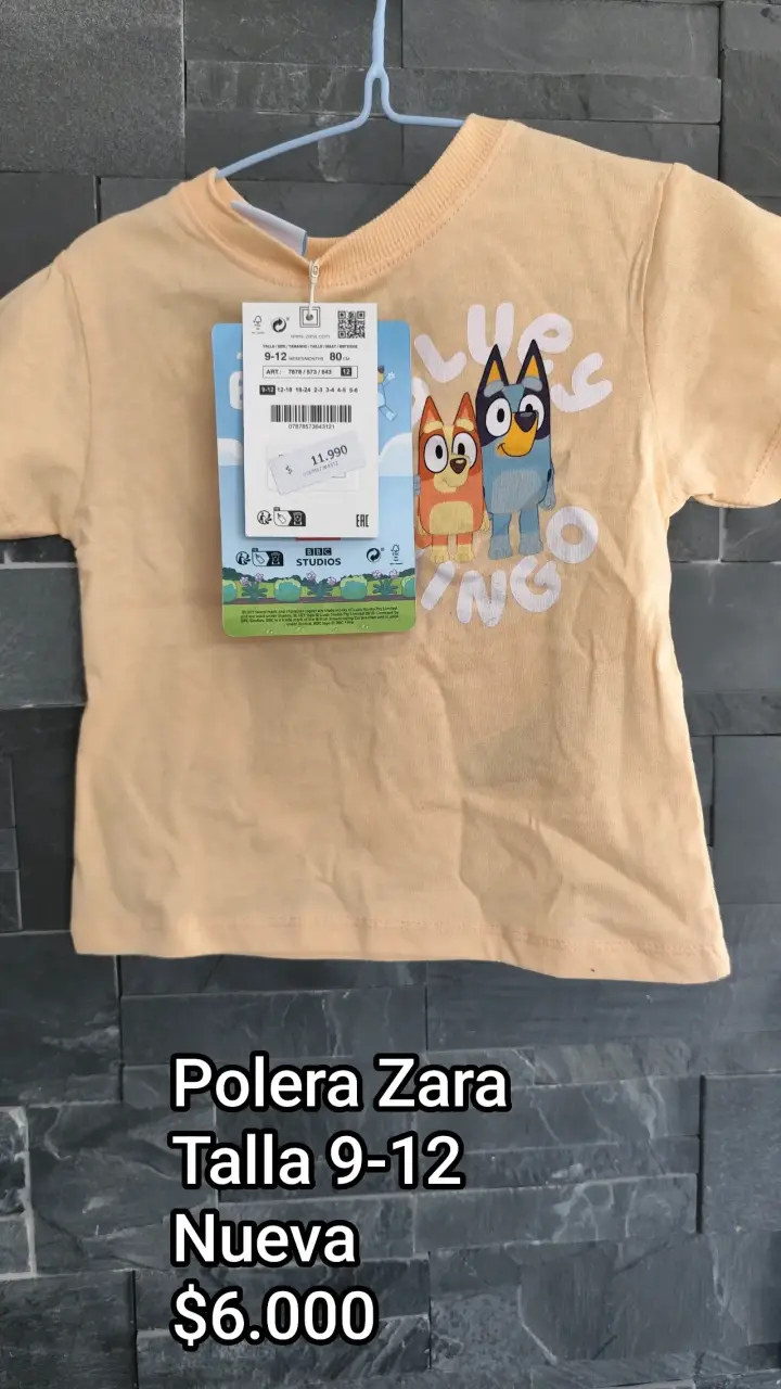 Polera Zara infantil nueva