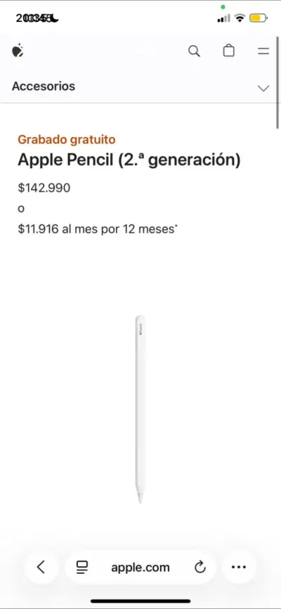 Lápiz digital Apple Pencil nuevo - miniatura 3