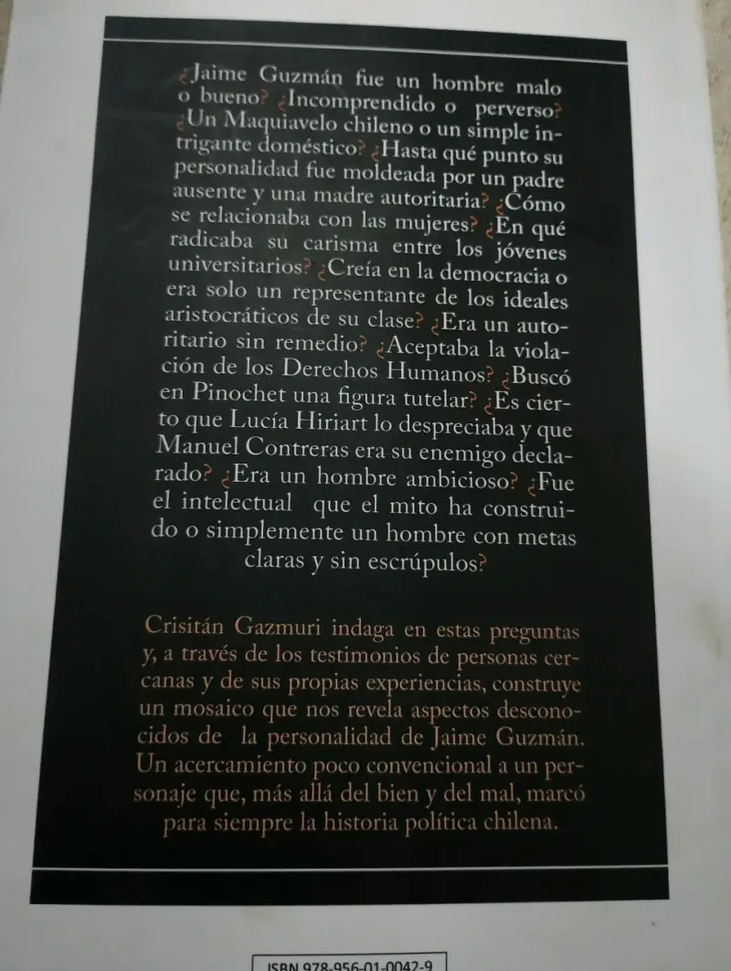 Libro '¿Quién era Jaime Guzmán?' - 2