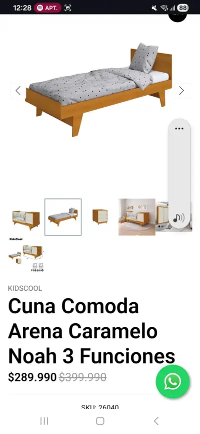 Cuna cómoda arena caramelo - miniatura 4