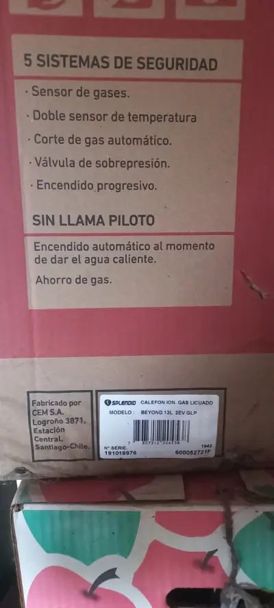 Calefón Sole 13 litros nuevo - miniatura 2