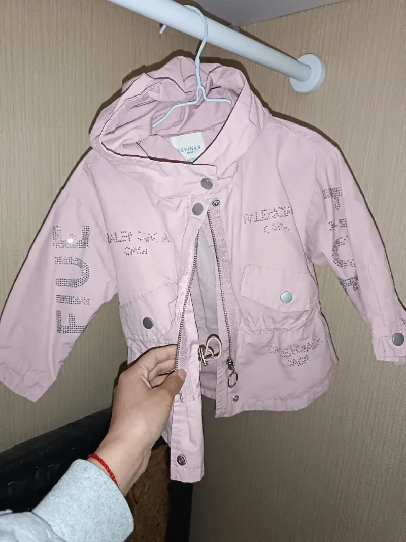 Chaqueta infantil azul bordada - 5