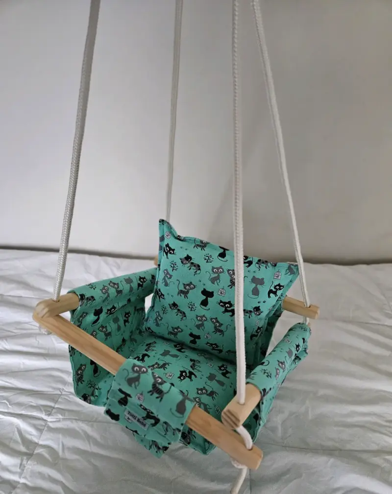 Columpio para bebé estampado verde - 1