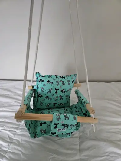 Columpio para bebé estampado verde - miniatura 2