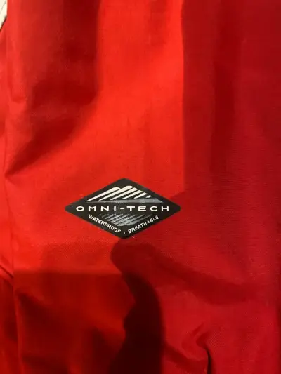 Chaqueta impermeable Columbia gris y roja - miniatura 4
