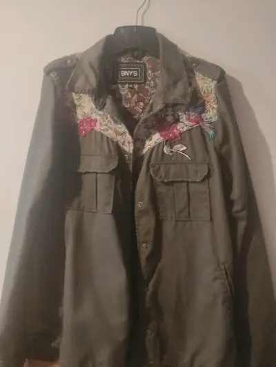 Chaqueta verde bordada BNY'S - miniatura 1