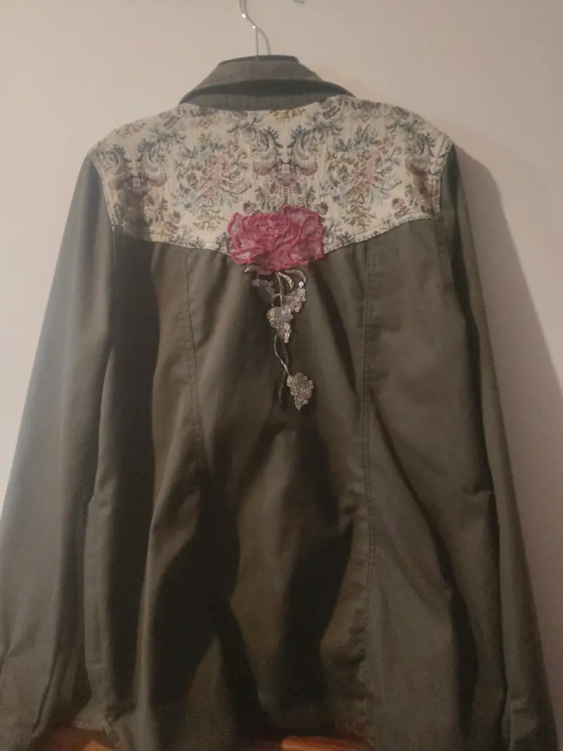 Chaqueta verde bordada BNY'S - 2