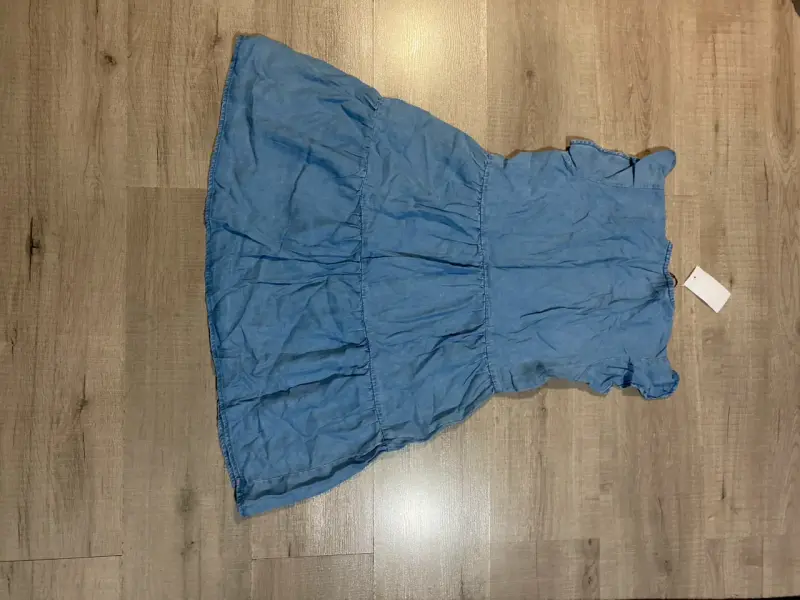 Vestido azul con volantes - 3